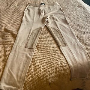 Talbots tan with suede riding pants